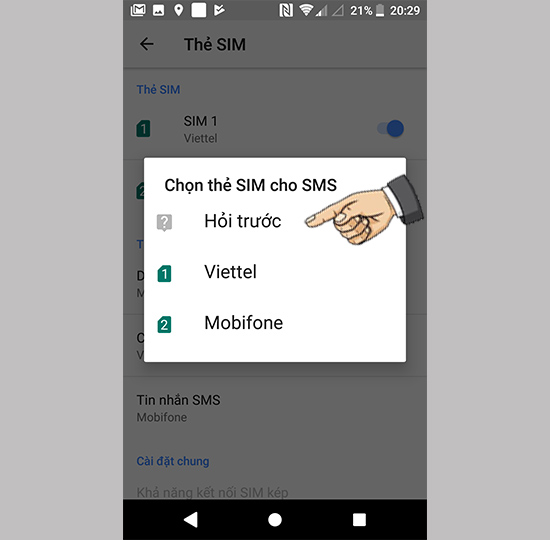 Thẻ Sim cho SMS
